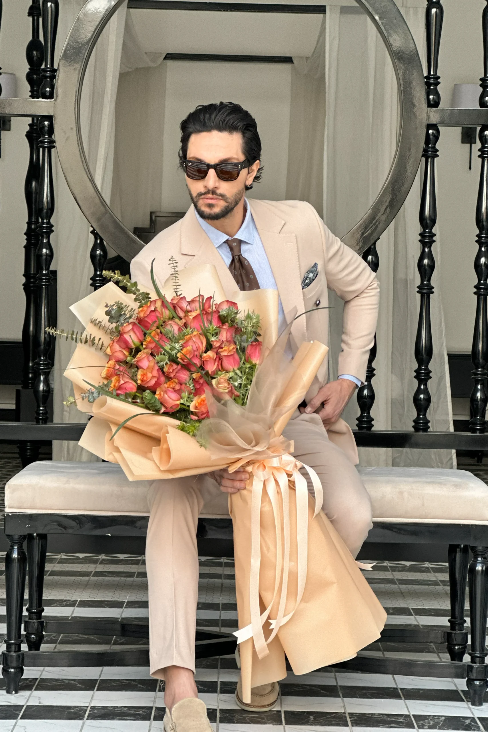 دسته گل رز ۴۰شاخه - سی گل
