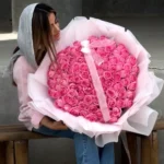 دسته گل رز هلندی 100 تایی