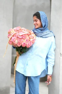 دسته گل روز ژولیت ۵۰شاخه