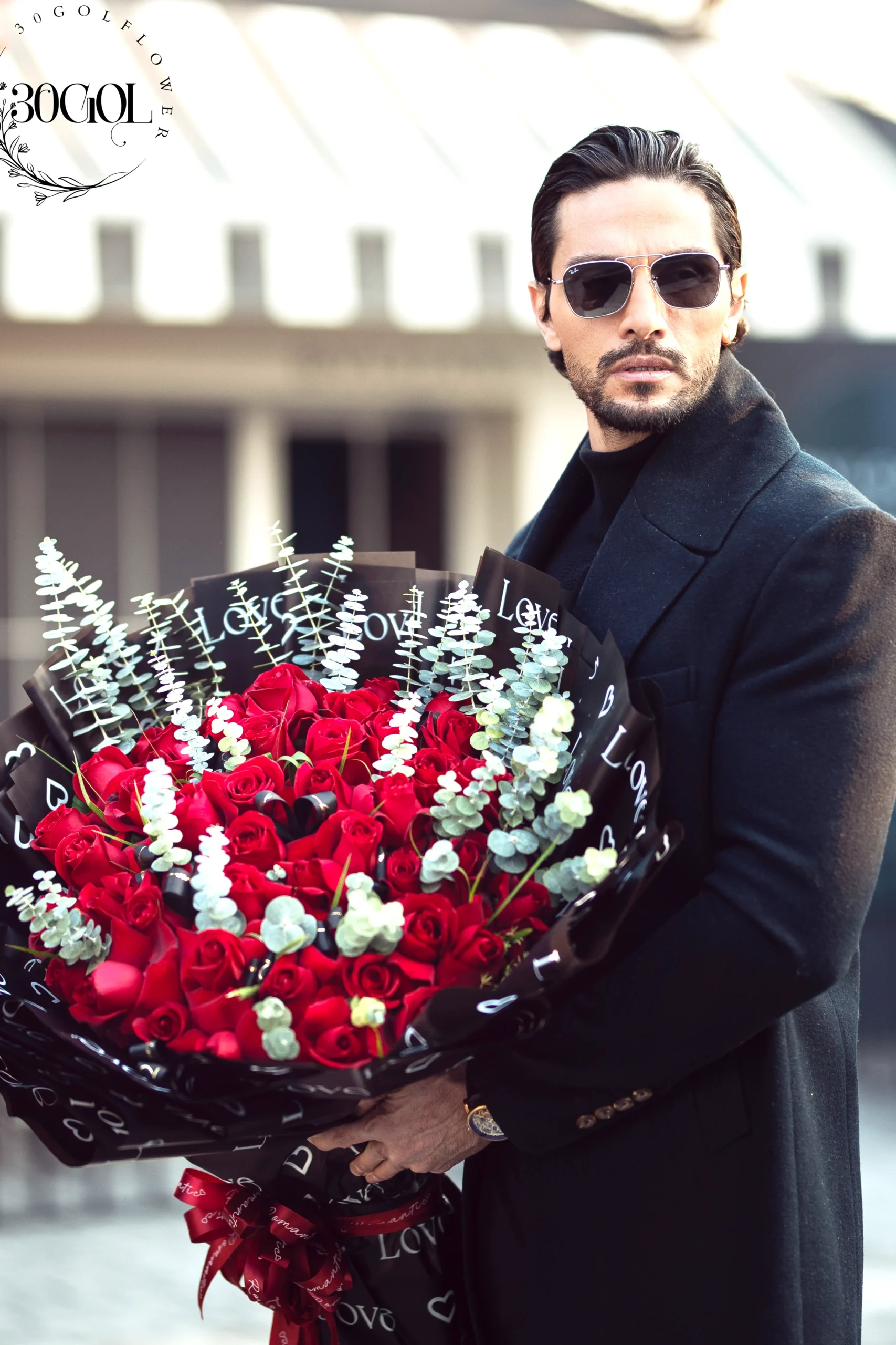 دسته گل روز هلندی