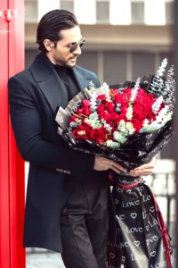 دسته گل روز هلندی