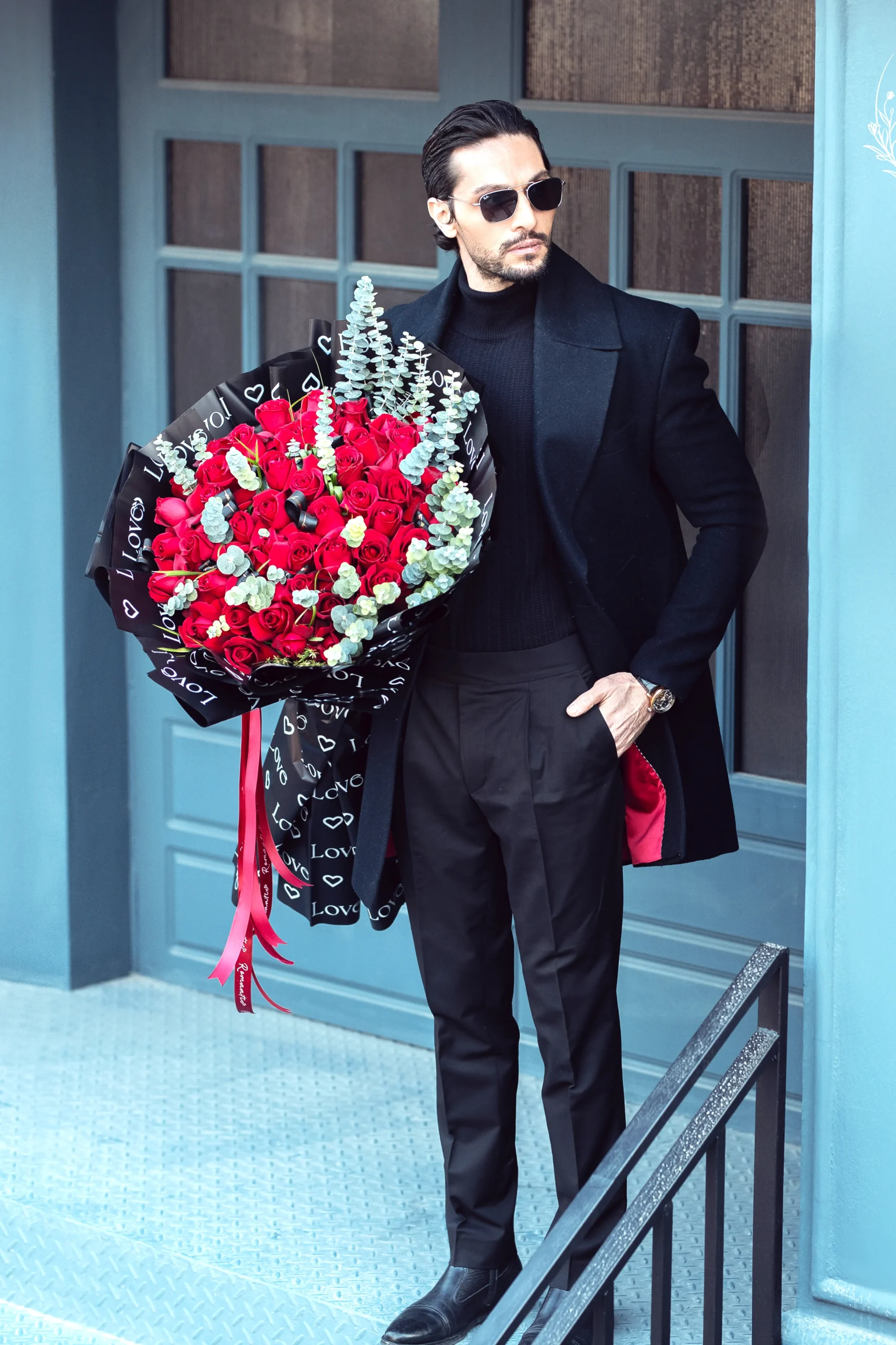 دسته گل روز هلندی