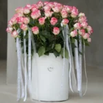 باکس گل لوکس VIP -B01 -باکس رز لاکچری و باکس گل سفید سفارشی