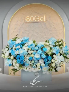 باکس گل خواستگاری گل آبی و مراسم نامزدی
